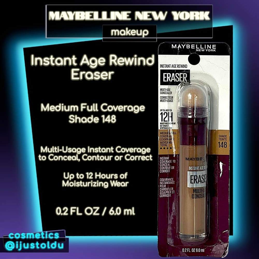 Maybelline Instant Age Rewind Eraser Multi-Use Concealer Shade 148 Med/Full Cov